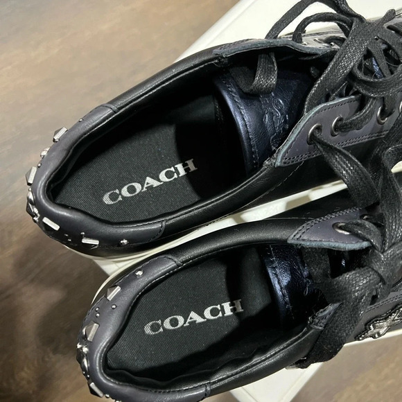 Coach Midnight Leather Porter Sneaker w/ NYC Patch - Picture 9 of 11